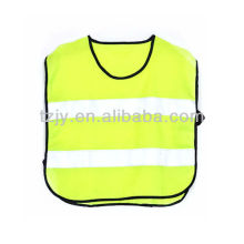 Gilet de sécurité réfléchissant jaune 100 % polyester pour enfants manteau veste enfants d’assainissement